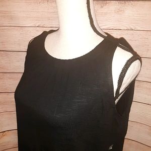 Loft Outlet Black Banded Hem Top